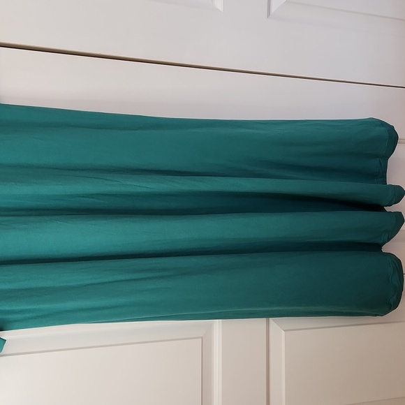 Natural Life All Day Cotton Tee Dress Teal Green Maxi Boho Lagenlook Size M - Picture 9 of 13